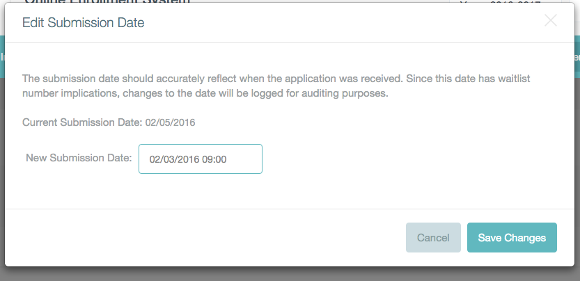 Manage: Updating an Application's Submission Date – SchoolMint Support