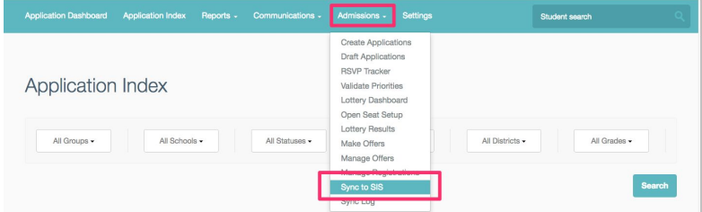 no assignment is enabled to sync to sis